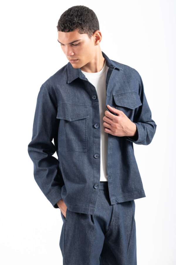 Vittorio Biagio Safari Overshirt Μπλε