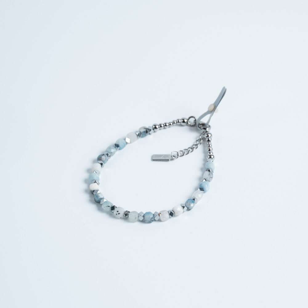 Blue & White Beaded Bracelet