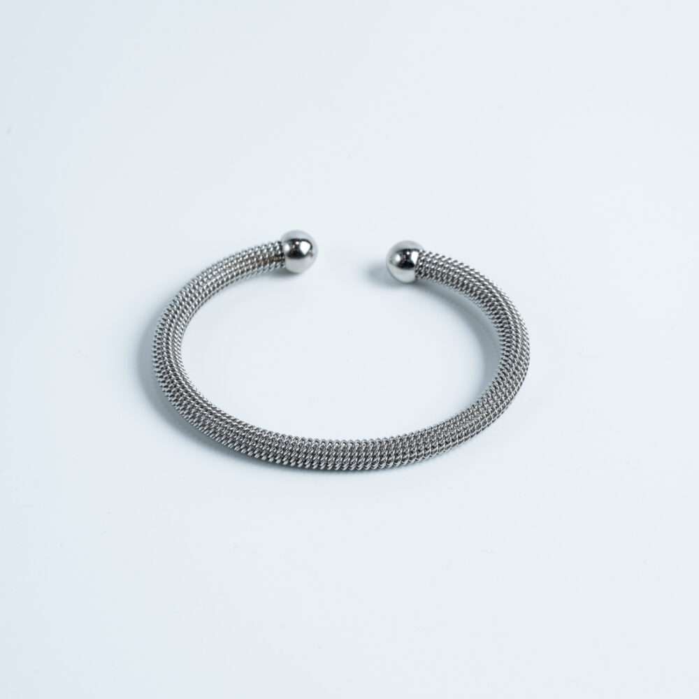 Silver Mesh Cuff Bracelet