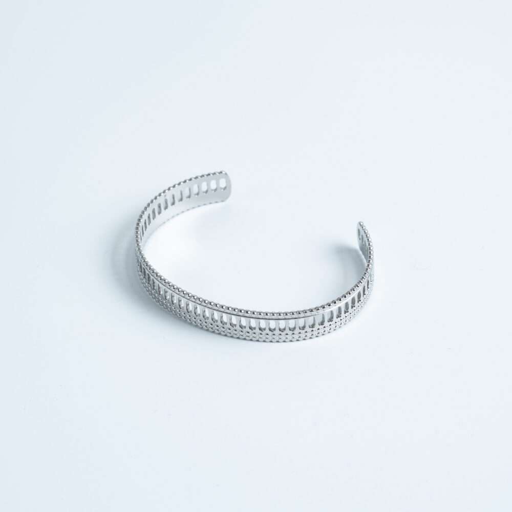 Silver Openwork Cuff Bracelet
