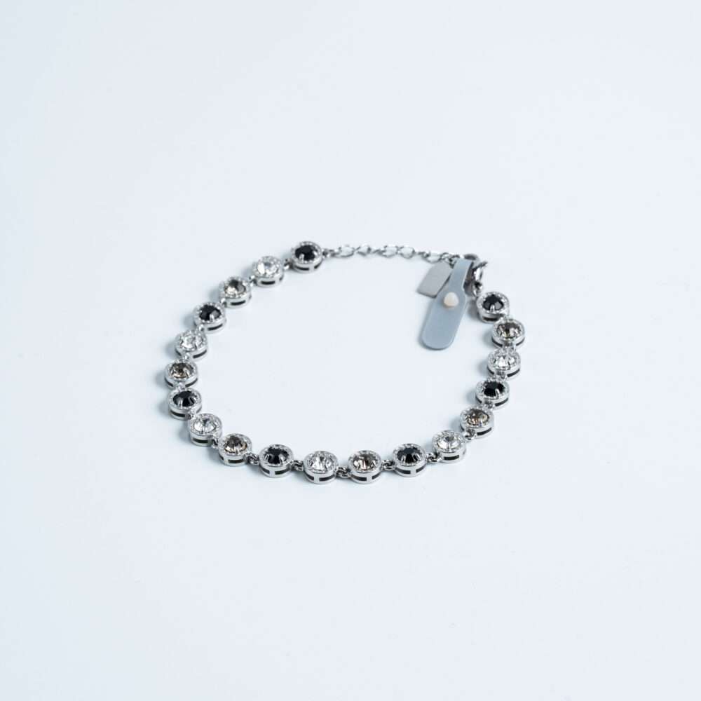 Silver & Black Crystal Effect Bracelet