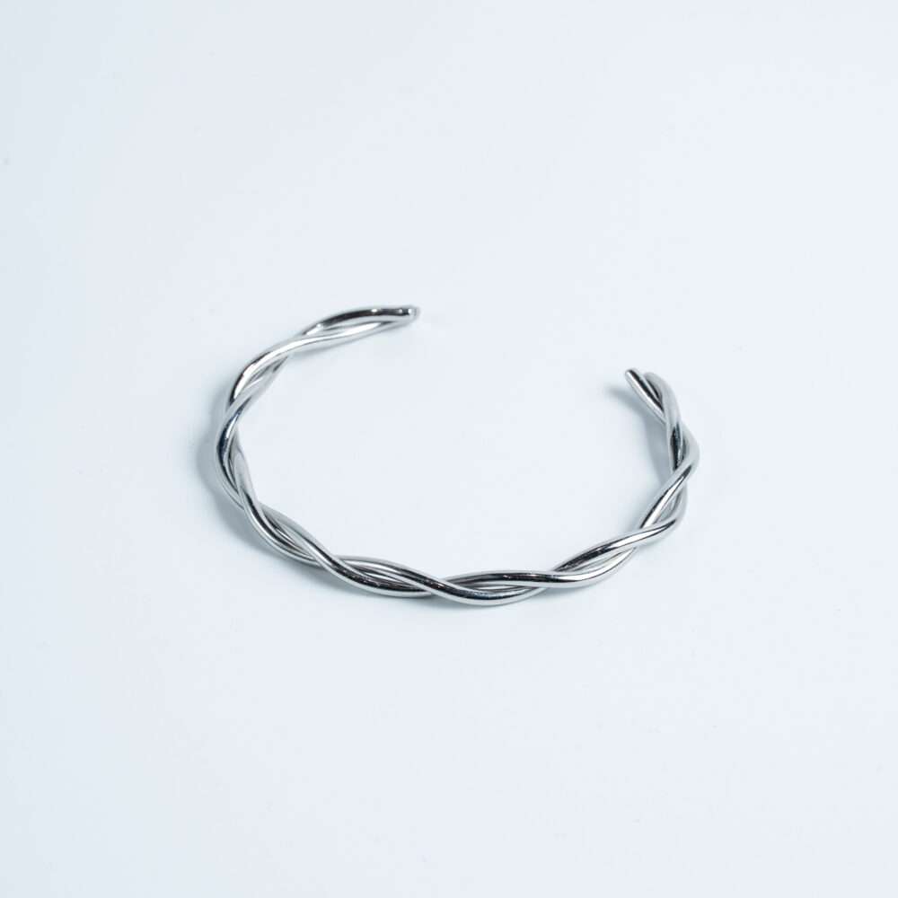 Silver Twisted Cuff Bracelet