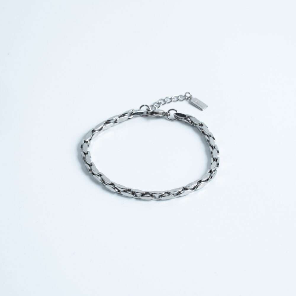 Silver Flat Link Bracelet