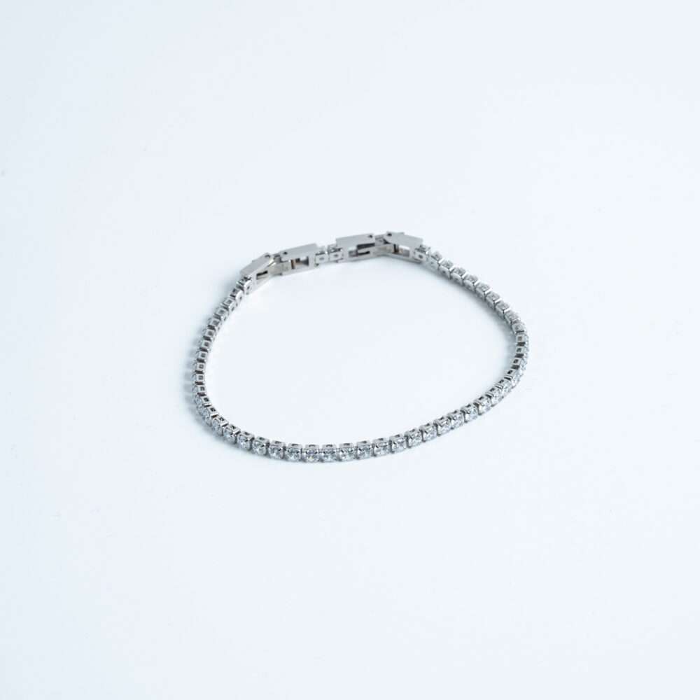 Silver Clear Accent Bracelet