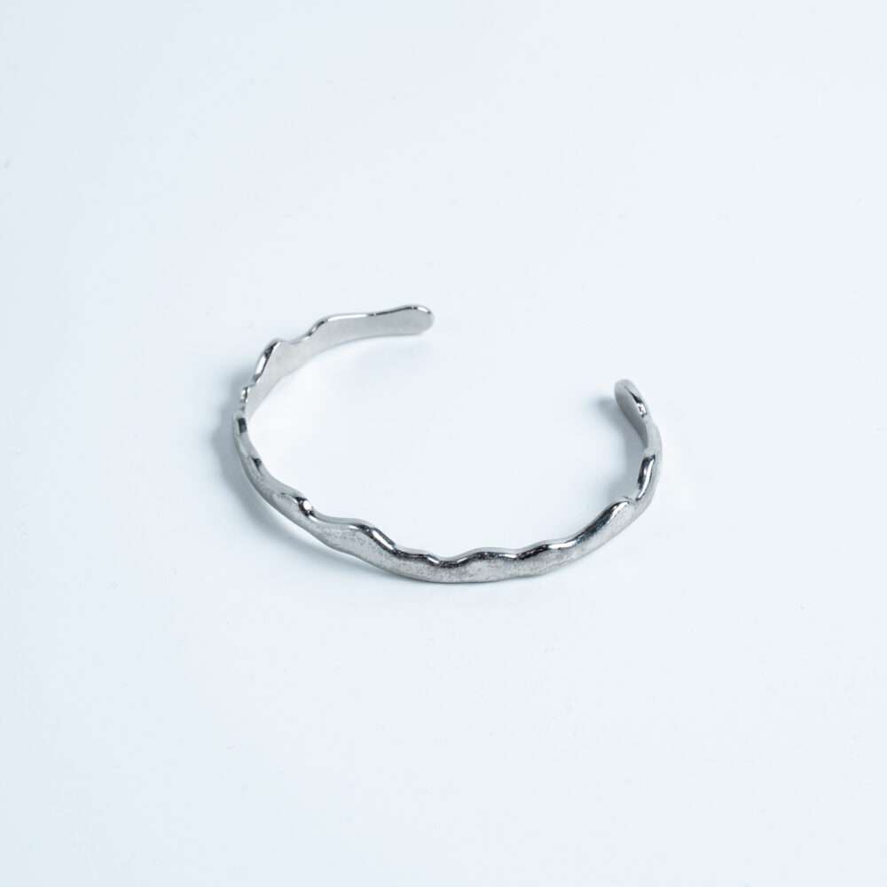 Silver Wave Cuff Bracelet
