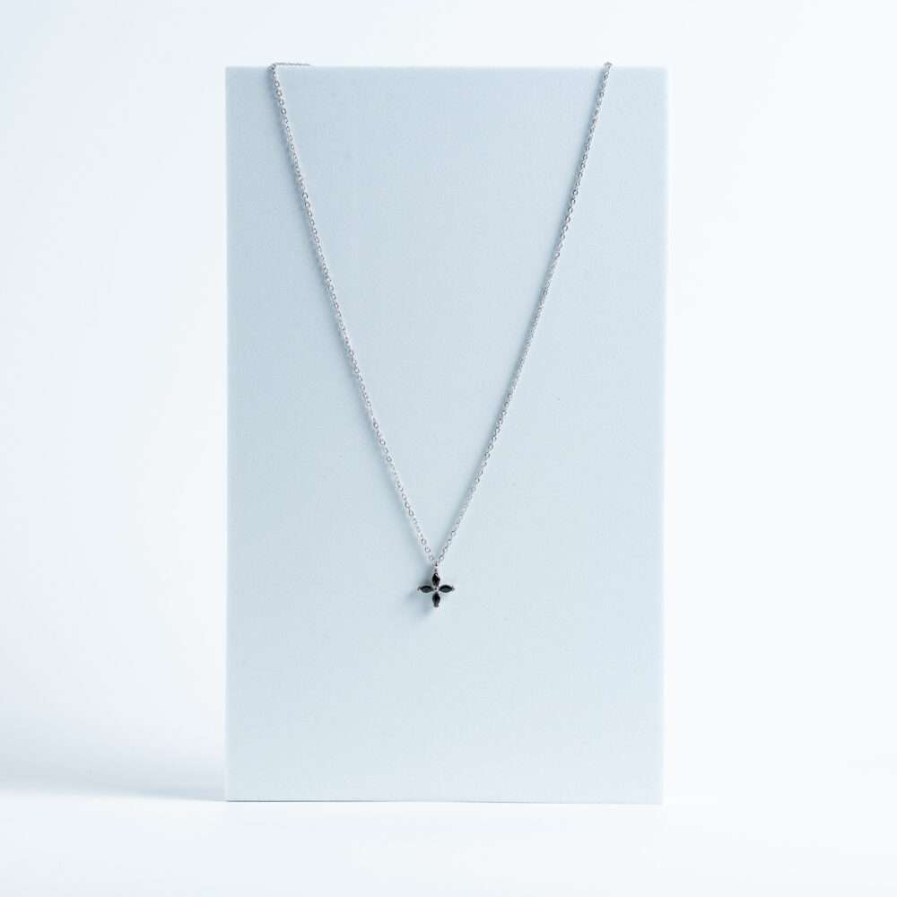 Silver Four-Point Pendant Necklace