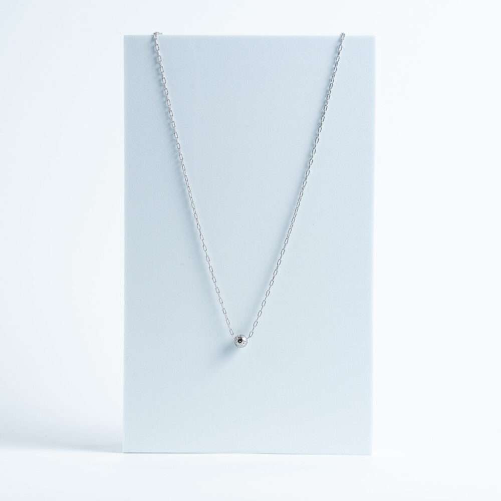 Silver Minimal Round Pendant Necklace