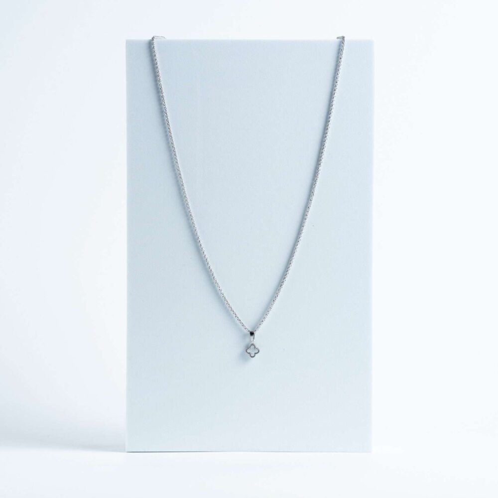 Silver Quatrefoil Pendant Necklace