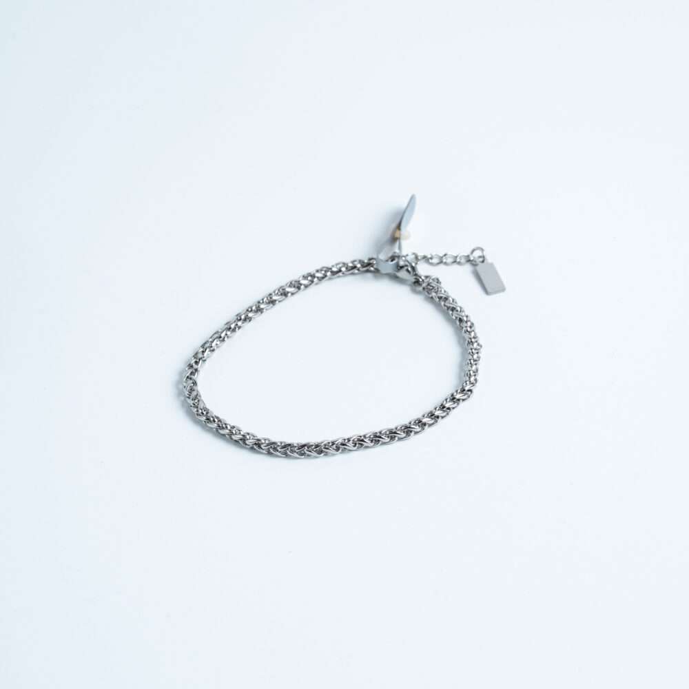 Silver Braided Chain Bracelet