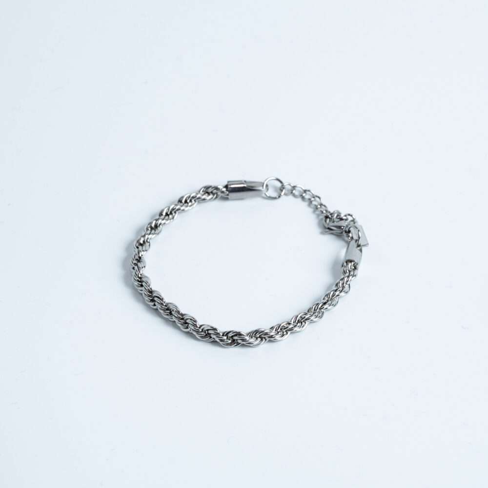 Silver Braided Link Bracelet
