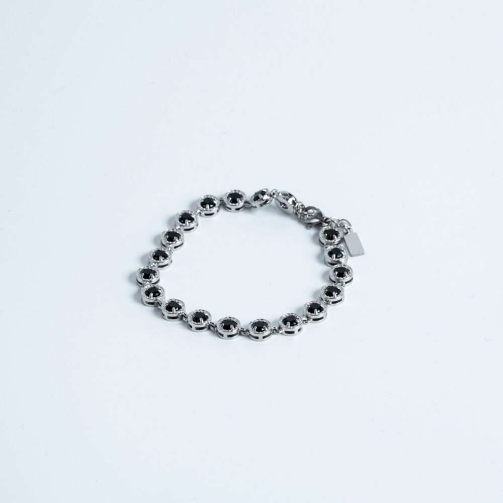 Silver Black Detail Bracelet