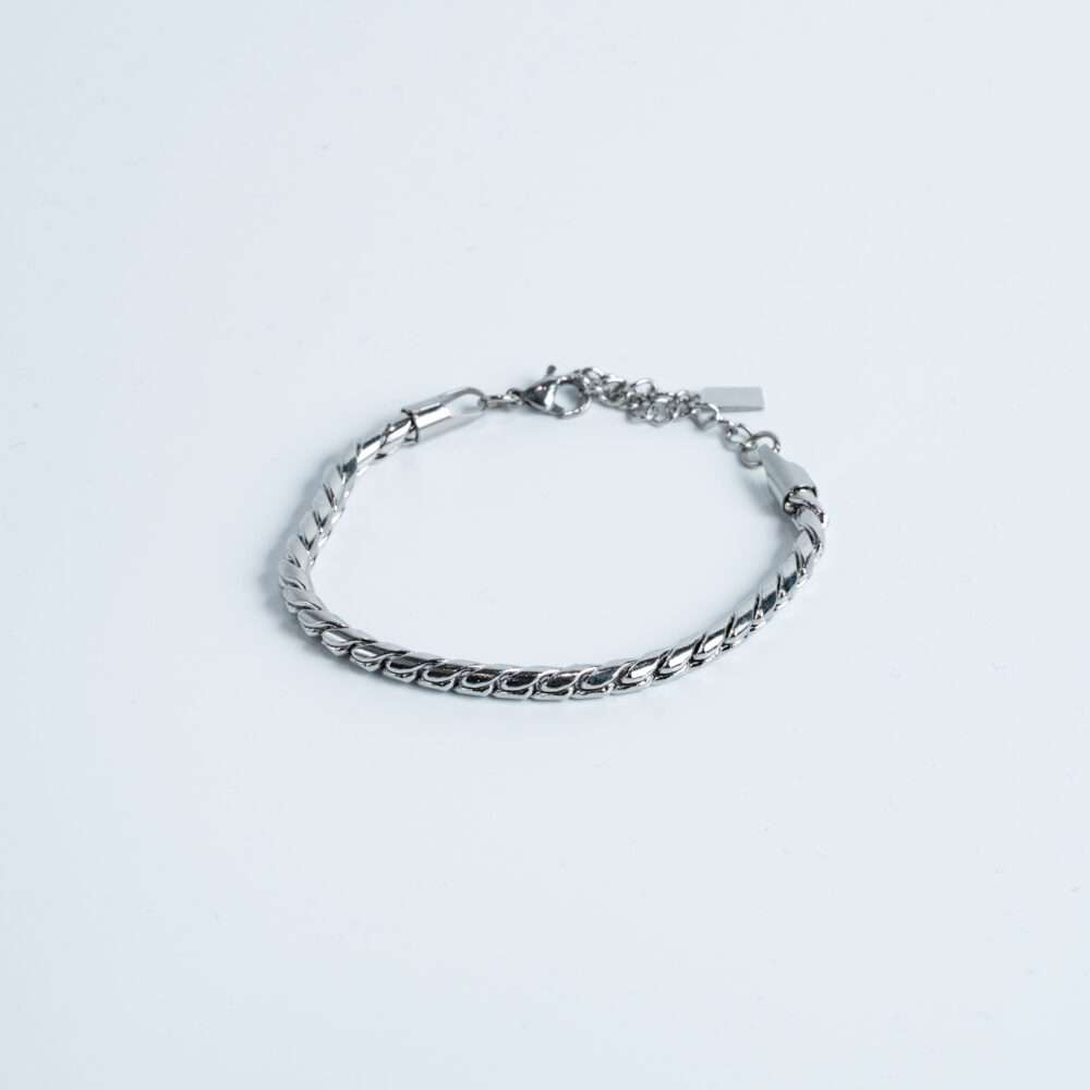 Silver Woven Chain Bracelet