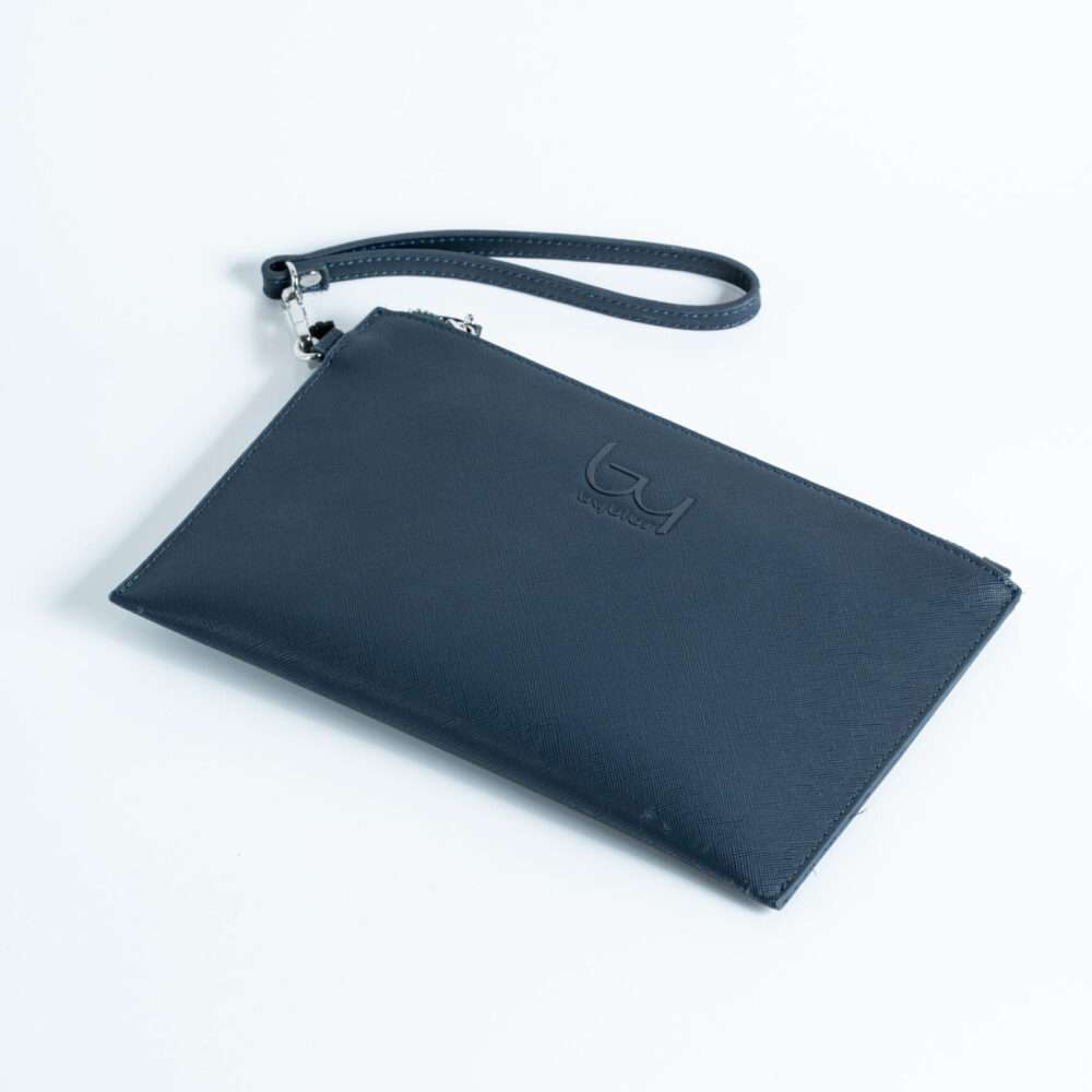 Byblos Eco Leather Wristlet Folder Navy