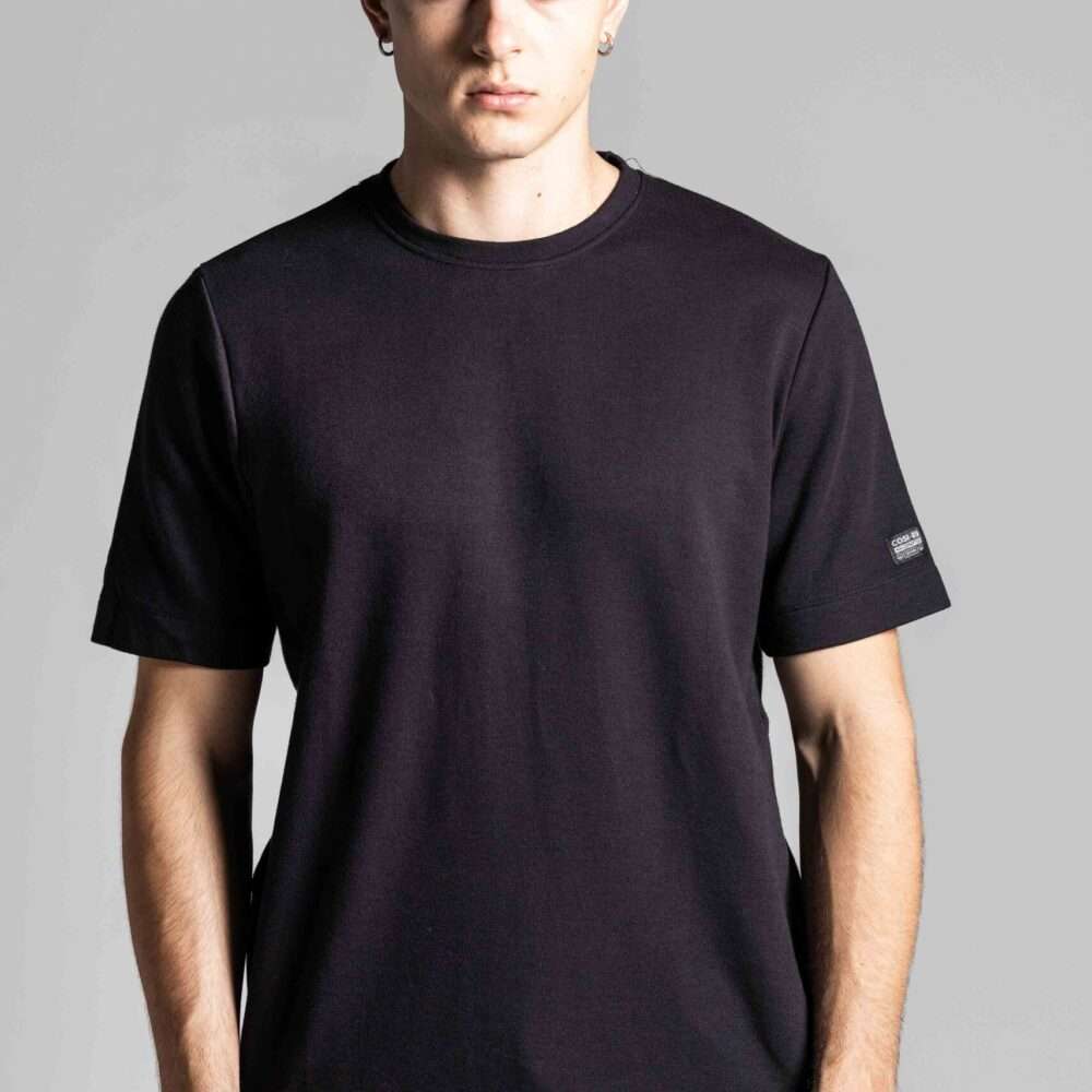 COSI Textured Slim T-Shirt Μαύρο