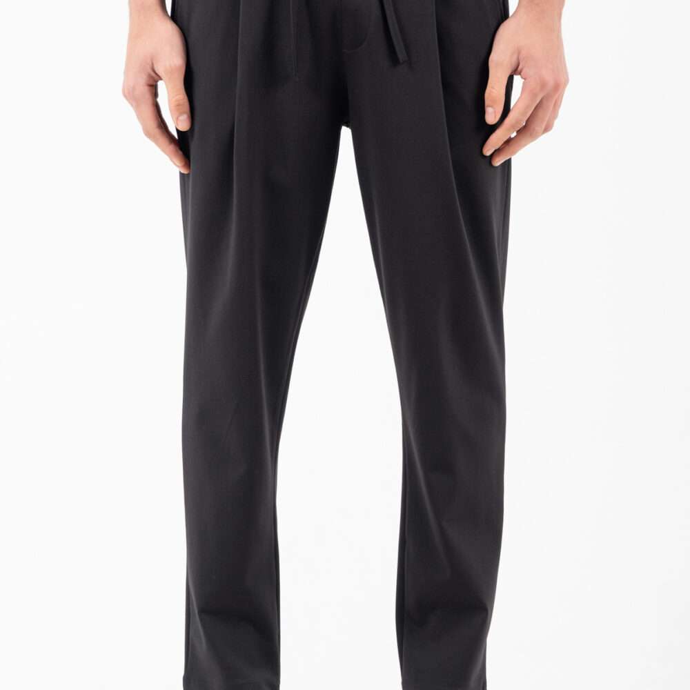 Vittorio Passo Pleated Stretch Pants Μαύρο