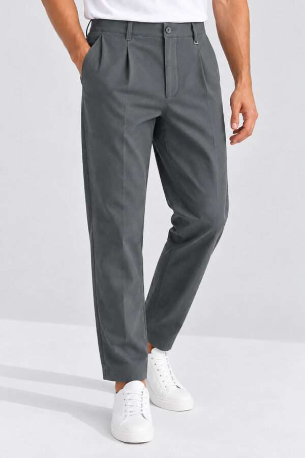 Vittorio Francesco Pleated Straight Pants Grey